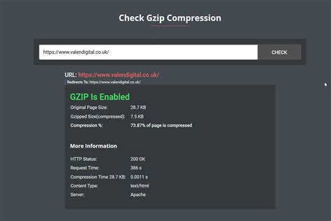 server gzip compression test|check website compression.